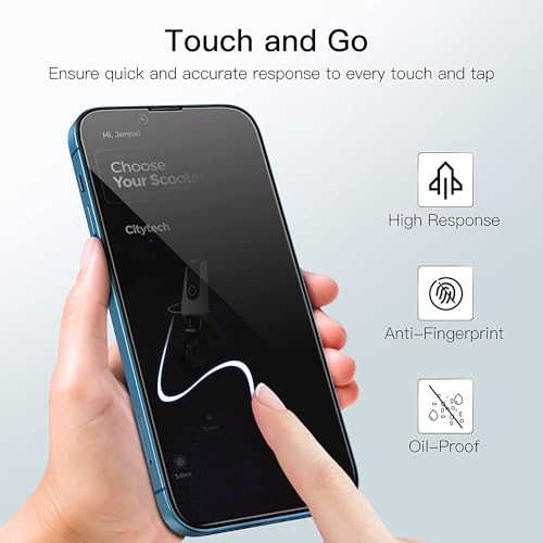 Image of Tempered Glass Screen Protector (For iPhone 13 /13 Pro /14 (Privacy))