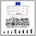 Keyways Carbon Steel Key Assortment Set Metric Half Moon Shaft Drive Fasteners Mechanical Industry Woodruff Keys for Torsional Transmission in Various Fields(240pcs)