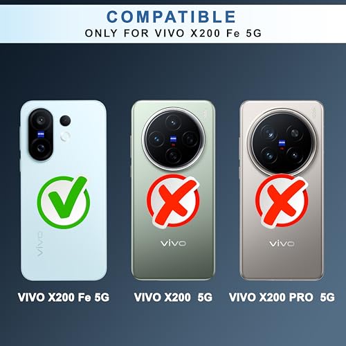 Image of CEDO Backcover for Vivo X200 Fe (5G) | Camera Protection Bump Shockproof Edge | Ultra Hybrid Transparent Acrylic Clear TPU+PC Hard Backcase Cover (Black)