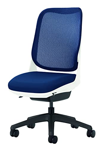 ライオン事務器 オフィスチェア アームレス ライド コズミックブルー 79818