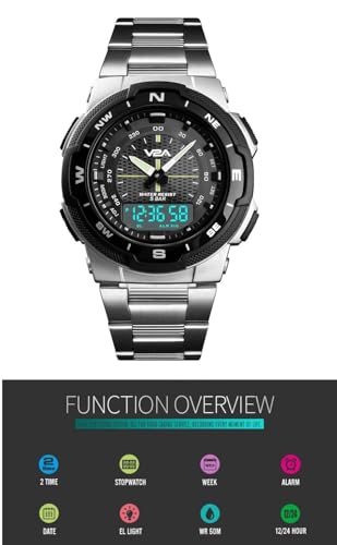 V2A Analogue - Digital Men's Watch (Black Dial)