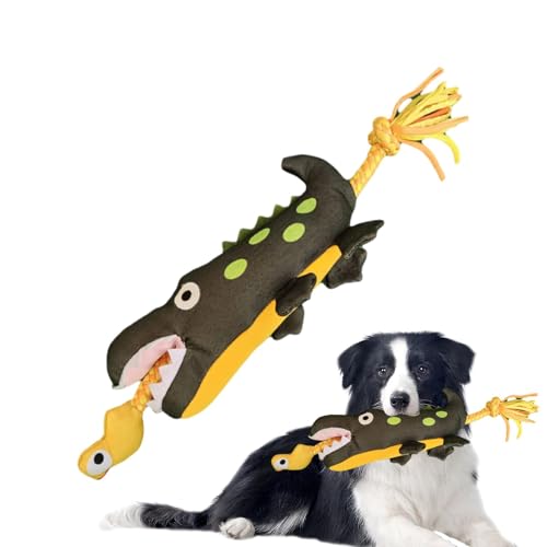 MacilKurtlar 犬のために噛むおもちゃ、ぬいぐるみ犬を噛むおもちゃ,ペットのタグ歯が生える人形 - 小さな、中の大きなペットのために耐性のあるきしむ犬を噛むおもちゃ