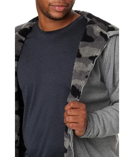 U.S. POLO ASSN. Men's USPA Big and Tall Solid Full Zip Camo Lined Sherpa Hoodie3