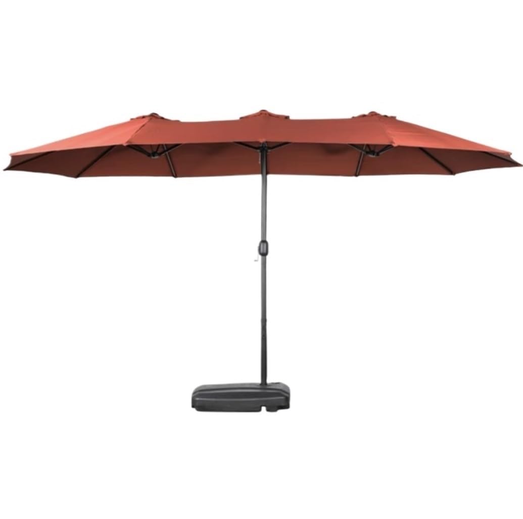 WDSOPK Parasol Patio Umbrella Outdoor Umbrella 14.9ft Patio Umbrella Double-Sided Outdoor Extra Large Umbrella With Crank And Base For Lawn Backyard Beach Umbrella Shade