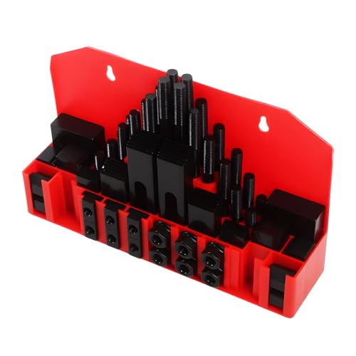 Image of 58 Piece 5 /8 inch T-Slot 1 /2 inch Stud Hold Down Clamp Kit | Compatible with Lathes & Metalworking Machine Tools