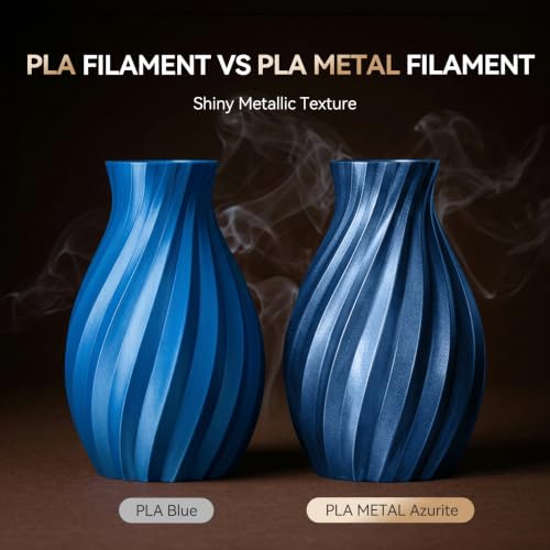 Image of SUNLU PLA Metallic 3D Printer Filament 1.75mm, (PLA Metal Brass Gold) | Smooth Metal-Like Shiny Surface, Great Easy to Print for 3D Printers, Dimensional Accuracy + /- 0.02mm