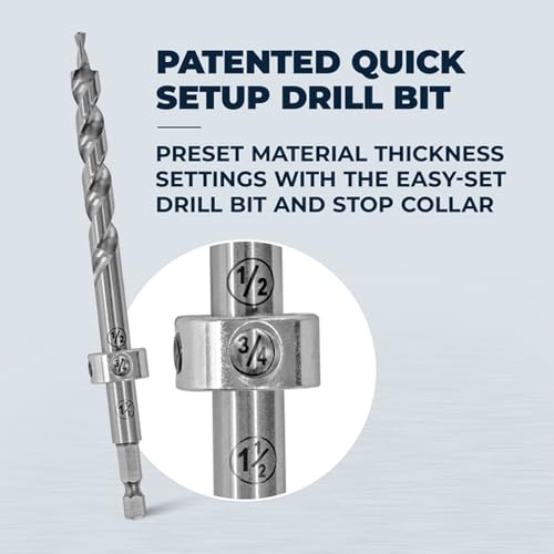 Image of Kreg Pocket-Hole Jig 520PRO - Easy Clamping & Adjusting - 360 Rotating Handle - 260 Screws - For Materials 1 /2 inch to 1 1 /2 inch Thick