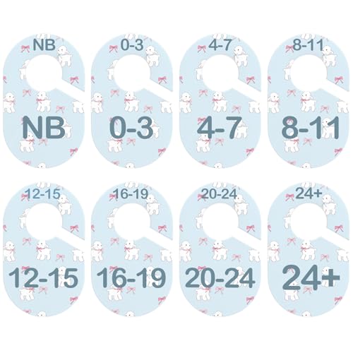 Utook Baby Closet Dividers,Baby Closet Organizer for Newborn to 24 Months Clothes,Extra-Large Labels and Double-Sided,Making it Easy to Organize Your Boys' or Girls' Clothing