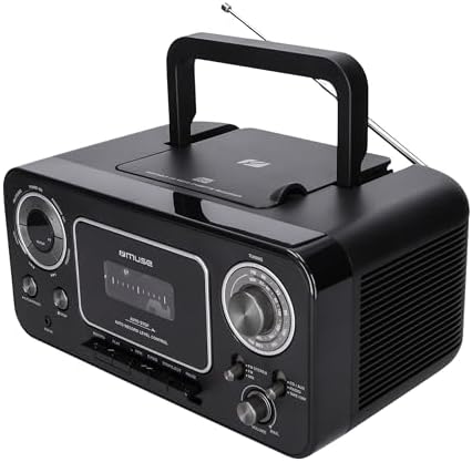 Muse M-182 RDC RADIOCD M182RDC CD Radio Cassette, Negro