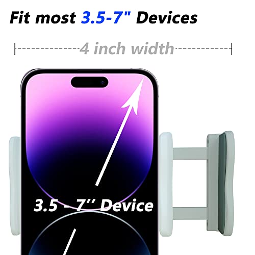Cell Phone Clip On Stand Holder - With Grip Flexible Long Arm Gooseneck Bracket Mount Clamp For Iphone X/8/7/6/6S Plus Samsung S8/S7, Used For Bed, Desktop (White) #TOP3