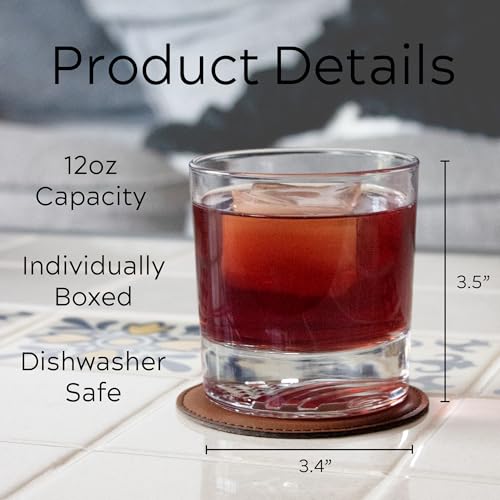 Yay! Personalized Gifts American Flag Whiskey Glass – American Flag Bottom Glass, Patriotic Glass, Constitution and Declaration of Independence Glass, Old Fashioned Glass (American Flag)