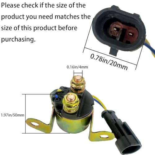 Image of Starter Solenoid Relay for Polaris Ranger RZR Sportsman 4010947 | Replaces 401200, fits Hawkeye Trailboss 325-1000cc ATV, copper contacts, heat resistant, plug-and-play OEM replacement