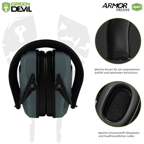 GREEN DEVIL gehörschutz schießsport SNR28dB hörschutz erwachsene ANSI S3.19 lärmschutz kopfhörer arbeit kapselgehörschutz ohrschützer ohrenschutz schallwerk gehorschutzschutz – Bild 5