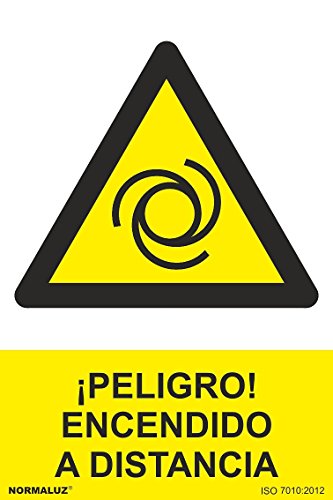 Señal ¡Peligro! Encendido A Distancia Con Tintas Uv | Adhesivos De Vinilo - 100 X 150 Mm En Oferta Normaluz Rd36669 - Señal Adhesiva ¡Peligro! Encendido A Distancia Adhesivo De Vinilo 10X15 Cm Con Cte, Ripci