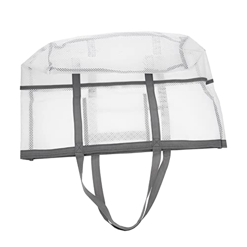 Portable Mesh Shower Tote Bag for Beach Durable Organizer for Bath and Travel Supplies Lightweight Design with Handle for Easy Carrying for Outdoor Use