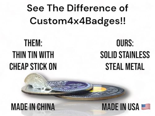 Image of Veteran Rated - Solid Stainless Steel Metal 4x4 Badge Designed for Any 4x4 Vehicle - Made in the USA by CUSTOM4X4BADGES