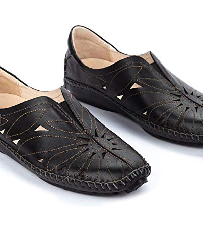 Image of PIKOLINOS Jerez 578-7399 Women's Slip-On Moccasins - Premium Calfskin Leather - Removable Cushioned Insole, Elastic Fit, Lightweight Everyday Comfort and Support