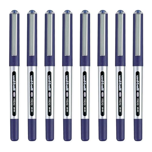 uni-ball Eye Micro UB-150 - Bolígrafo de tinta de gel, 0,5 mm, 10 unidades, tinta azul