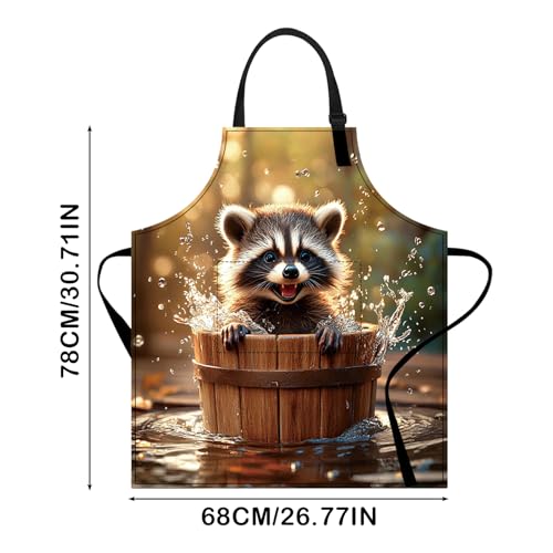 Image of Nuxovilar Cute Apron with Pockets, 26.77 * 30.7 Inches, Versatile for Meal Prep, Baking, Holiday Cooking