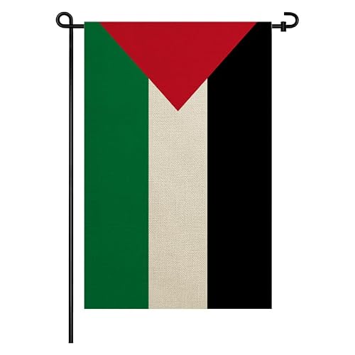Palestine burlap double-sided yard flag