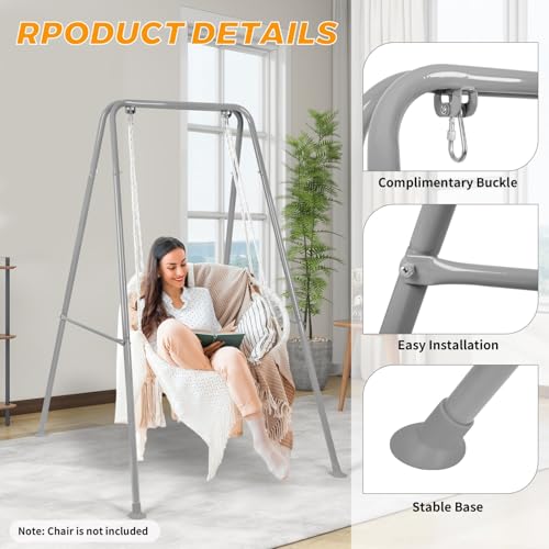Image of Swing Stand for Kids, Hammock Chair Stand, Heavy-Duty Metal Swing Frame