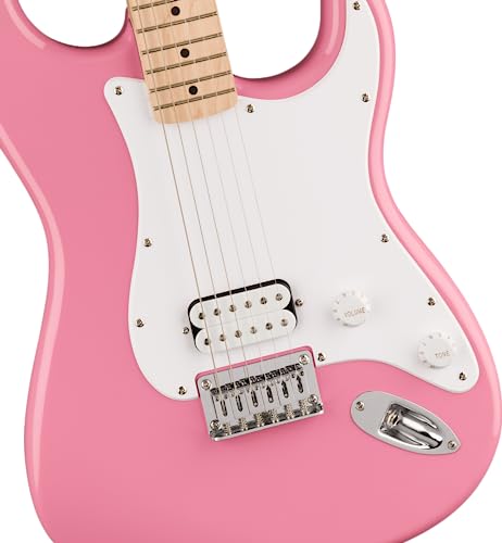 Image of Squire Sonic Stratocaster HT H Electric Guitar, Flash Pink, Maple Fingerboard, White Pickguard