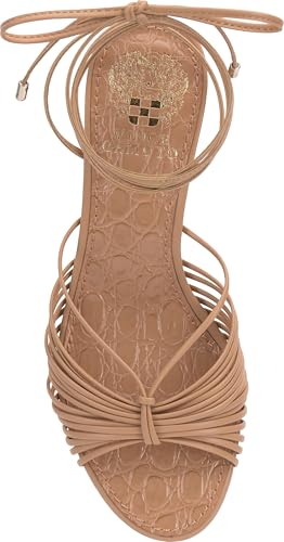 Image of Vince Camuto Lory Ankle Wrap Kitten Heel Sandals | Party Sandals