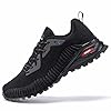 Kricely Men's Trail Running Shoes Fashion Hiking Sneakers for Men Black Tennis Cross Training Shoe Mens Casual Outdoor Walking Footwear Size 14 X-Wide