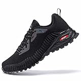 Kricely Men's Trail Running Shoes Fashion Hiking Sneakers for Men Black Tennis Cross Training Shoe Mens Casual Outdoor Walking Footwear Size 13