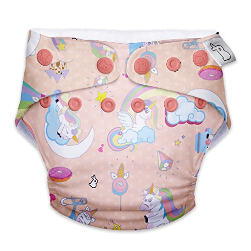 Image of SuperBottoms Swimming Diapers for Babies & Toddlers - Reusable & Adjustable Swim Diapers - Washable Cloth Diapers - Skin Friendly Fabric - Easy to Clean - Fits 3M - 3Y