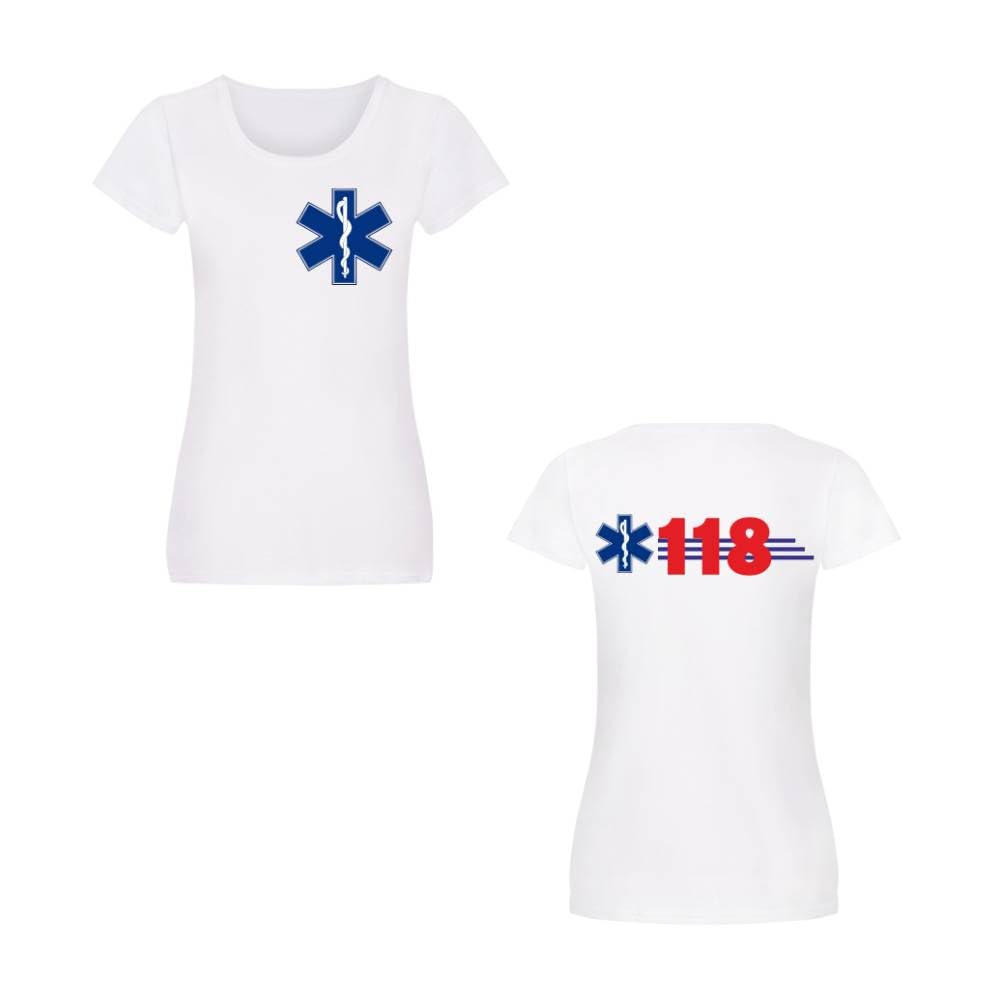 PATOUTATIS Maglietta Unisex Blu Navy Con Stampa Pompieri Fronte/retro, Vestibilità Dritta, 100% Cotone