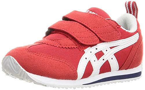 [アシックス スクスク] キッズシューズ ベーシックローカット 2本ベルトシリーズ レッド/WHT185 JPマテ 16.5 cm