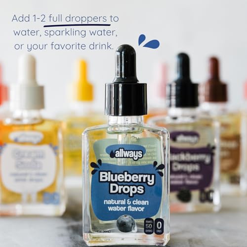 Image of Allways Drops Blueberry Water Enhancer | Sugar Free | 50 Servings
