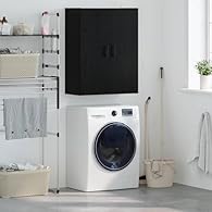 Optimal dimensions and material: this elegant wall cabinet in black, made of robust wood material, measures 69.5 x 34 x 90 cm and offers a versatile and durable storage solution for your home with 2 doors and board shelves. MODERN DESIGN & FUNCTIONAL...