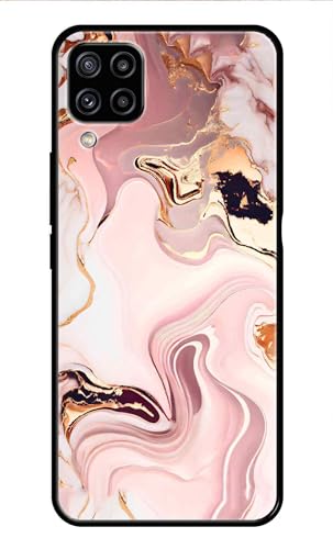 Image of Metal TPU Printed Back Cover for Samsung Galaxy M22 4G (Marble Design -J1) 360 Degree Protection | Camera Protection -25092024(AR)