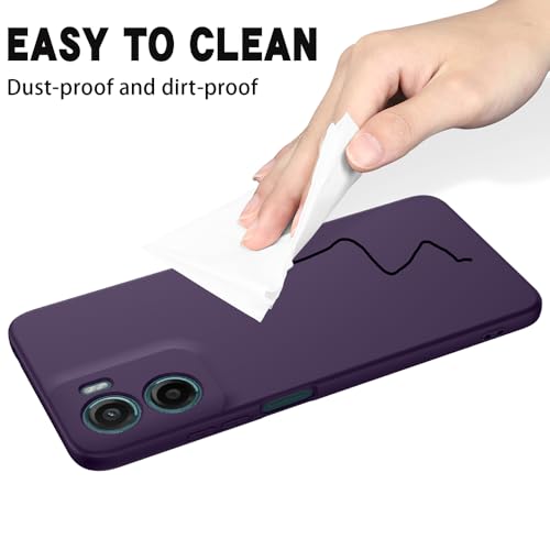 Image of Back Cover for Motorola Moto G06 4G / G06 Power 4G | Full Camera Protection | Premium Liquid Silicon Case | Flexible Bumper Case for Motorola Moto G06 4G / G06 Power 4G (Dark Purple)