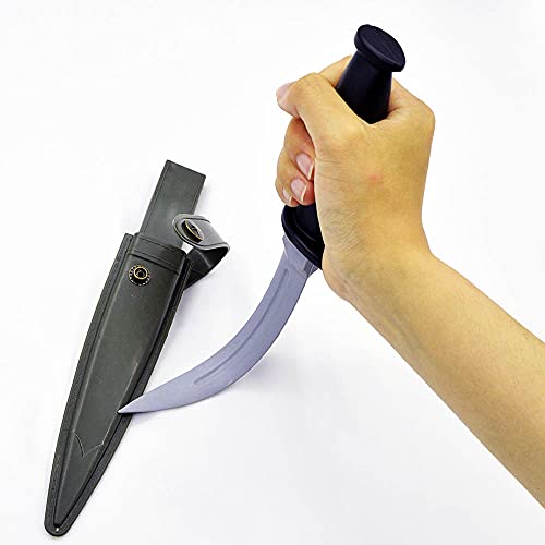 Zonzxcv Rubber Dagger Prop Knife Harmless Safe Fake Knife Brown Scabbard Length 10 Incha (Green) #TOP3