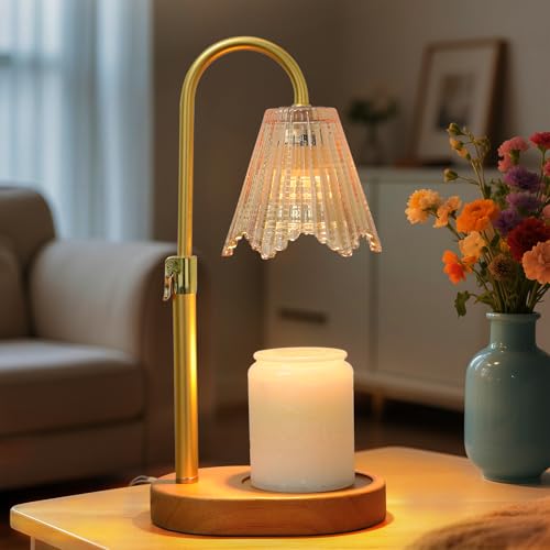 HUAEU Candle Warmer Lamp with Timer Dimmer, Candle Lamp Warmer Height Adjustable, Birthday Gifts for Women Mom, Housewarming Gifts New Home Decor