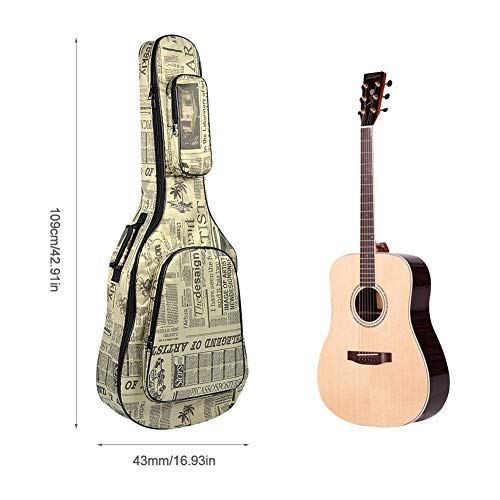 HOLEBAY-EU Housse imperméable en tissu Oxford pour guitare avec éponge de 2 cm d’épaisseur Journal - Les Beatles, Paul McCartney, John Lennon, RIngo Starr, George Harrison HOLEBAY-EU Housse imperméable en tissu Oxford pour guitare avec éponge de 2 cm d'épaisseur Journal – Image 6