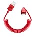 Produktbild tizi Spiralkabel  Lightning (1,4m, rot), flexibles Daten- und Ladekabel, dehnbar von 30cm bis 1m (max. 1,4m), Apple Mfi zertifiziert, kompatibel mit iPhone und iPad