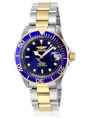 Invicta Pro Diver Reloj automático para hombre de acero inoxidable, Dos Tonos / Azul, 40 mm