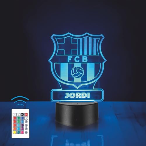 Lámpara Personalizada Equipos Fútbol. Regalos Originales Cumpleaños Infantiles.Regalos para Hombres, Día del Padre (Barcelona)