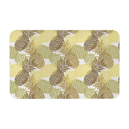 Tapis de bain séchage rapide en diatomée ananas lavable et doux - 4