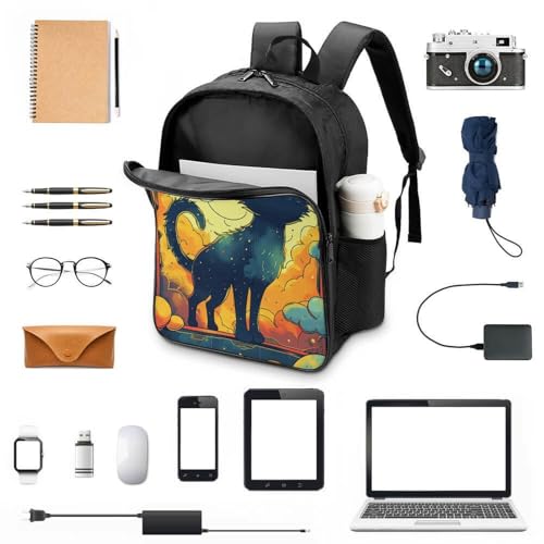 Mochilas infantiles impermeables Flame Cat con bolsos de gran capacidad 4