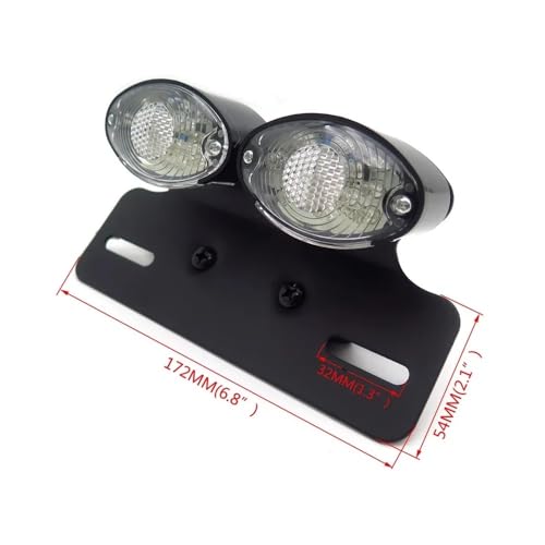 Feu stop moto œil de chat et support plaque personnalisé - 3