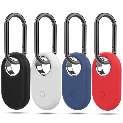 PerfiPro Compatible with Samsung Galaxy SmartTag2 Case Holder, Silicone Airtag Keychain for Samsung SmartTag2, Galaxy SmartTag 2 Key Holder with Metal Carabiner, GPS Cases Item Finders Accessories