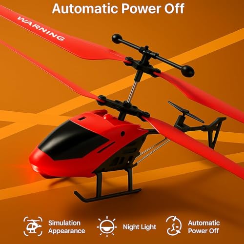 Image of Helicopter Toy for Boys with Safety Sensor, Indoor Palm Sensing, Rechargeable with LED Lights I Pack of 1