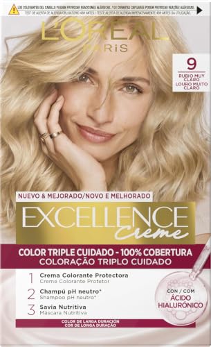 L´ORÉAL PARIS Excellence Creme Tinte Permanente - Tono 9 Rubio Muy Claro