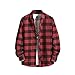 Mens Plaid Shirts Long Sleeve No Wrinkle Tops Long Sleeve Flannel Plaid Shirt Casual Button Down Shirt Outerwear