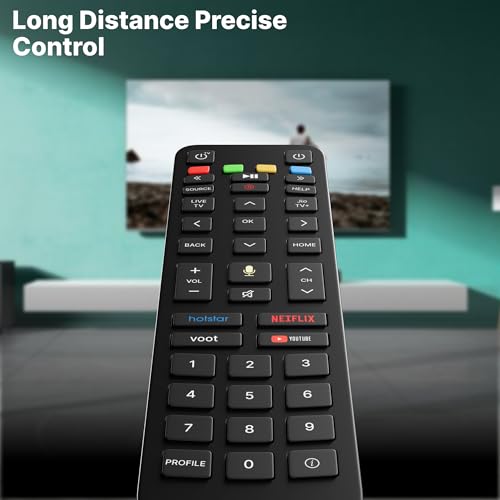 Image of ZdalaMit Original Voice Control Remote, Replacement Remote Compatible for Jio Fiber Set Top Box with Hotkeys (Black)